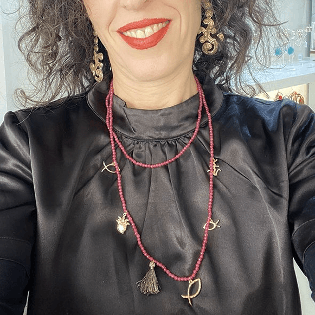 Collana Ichthys in pietre dure modello 0939