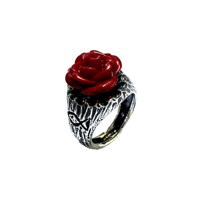 Anello con rosa