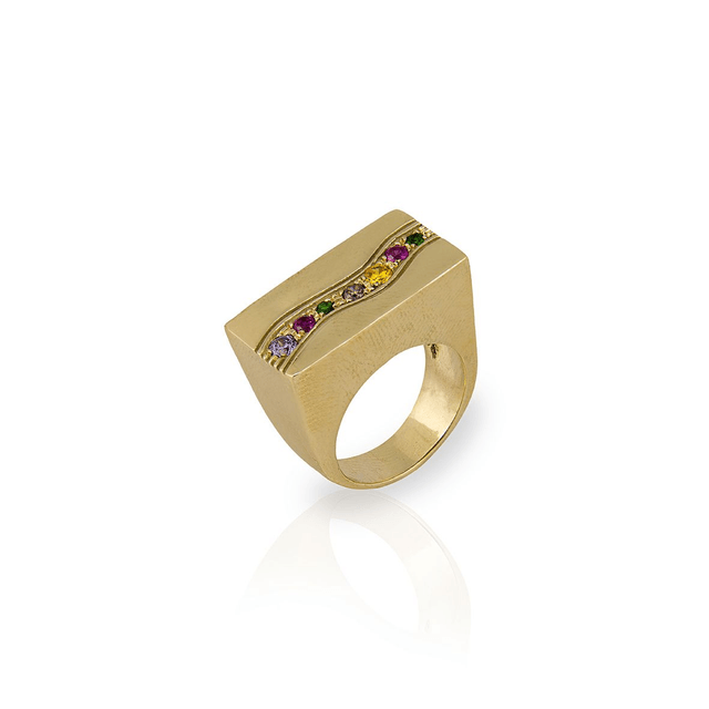 Anello Divina rettangolare