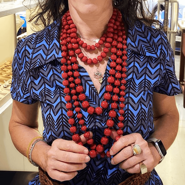 Collana in pasta di corallo