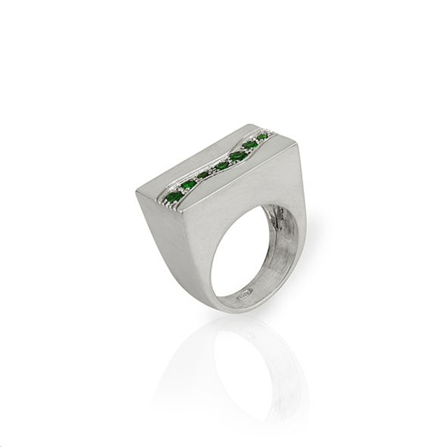Anello Divina rettangolare