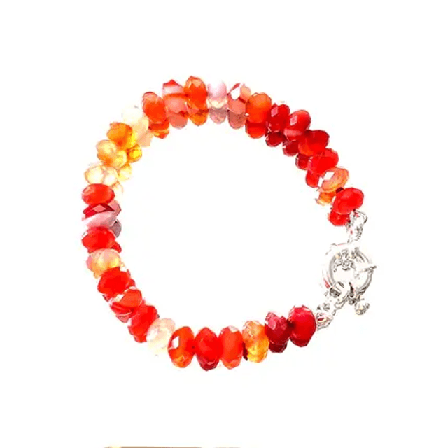 Bracciale rondelle in agata sfaccettata modello 0942