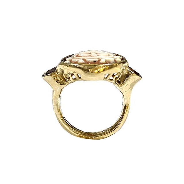 Anello con cammeo sardonico e zirconi modello 0403