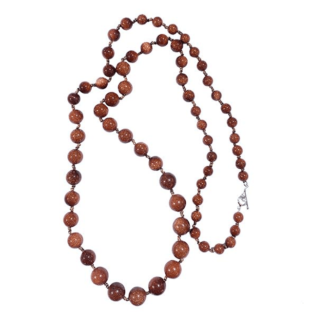 Collana lunga con sfere a gradazione