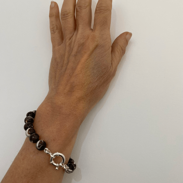 Bracciale in madreperla marrone modello 0941