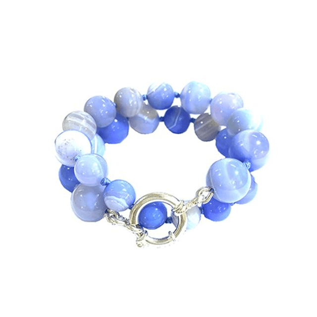 Bracciale a due giri con pietre dure