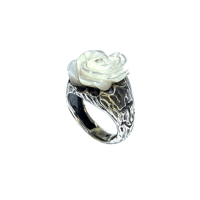 Anello con rosa