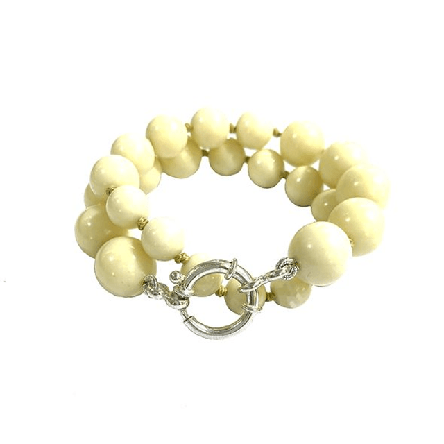 Bracciale a due giri con pietre dure
