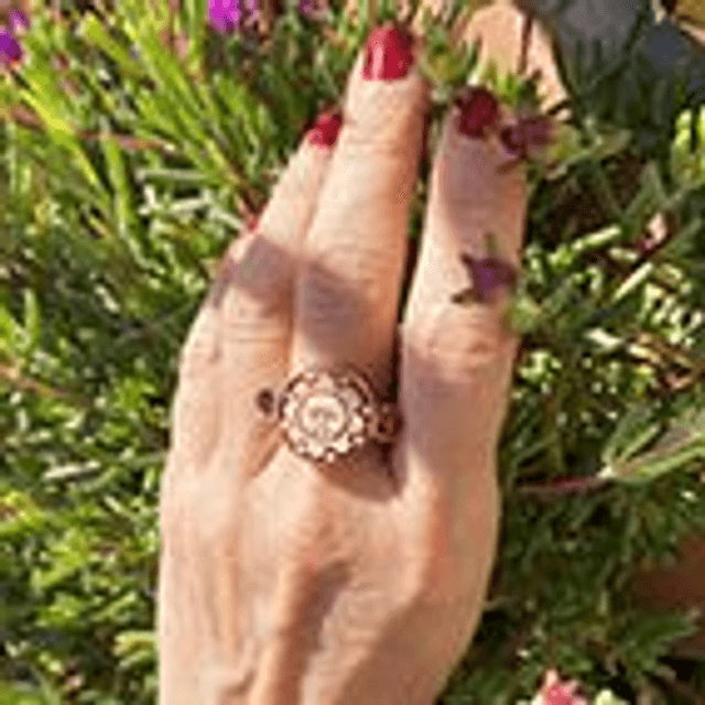 Anello con cammeo sardonico e zirconi modello 0403