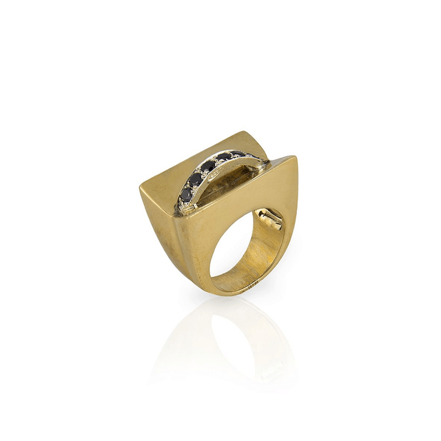 Anello retrò con zirconi