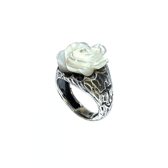 Anello con rosa