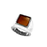 Silver ring with stone