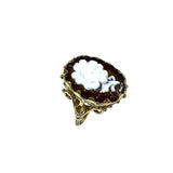 Shell cameo rings