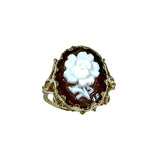 Shell cameo rings