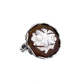 Shell cameo rings