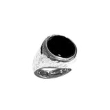 Silver ring with stone